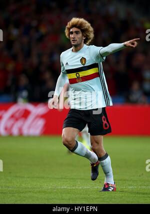 MAROUANE FELLAINI BELGIO STADE PIERRE-MAUROY LILLE FRANCIA 01 Luglio 2016 Foto Stock