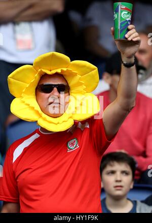 I fan del Galles Wales V IRLANDA DEL NORD PARC DES PRINCES Parigi Francia 25 giugno 2016 Foto Stock