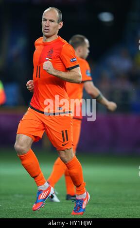 ARJEN ROBBEN OLANDA BAYERN MUNCHEN FC HOLLAND & BAYERN MUNCHEN FC stadio METALIST KHARKIV UCRAINA 13 Giugno 2012 Foto Stock