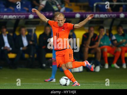 ARJEN ROBBEN OLANDA BAYERN MUNCHEN FC HOLLAND & BAYERN MUNCHEN FC stadio METALIST KHARKIV UCRAINA 13 Giugno 2012 Foto Stock