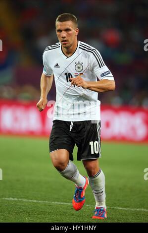 LUKAS PODOLSKI GERMANIA Arsenal FC GERMANIA & Arsenal FC stadio METALIST KHARKIV UCRAINA 13 Giugno 2012 Foto Stock