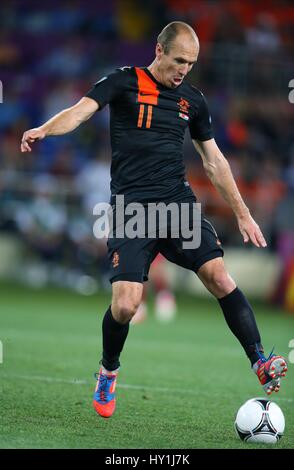 ARJEN ROBBEN OLANDA BAYERN MUNCHEN HOLLAND & BAYERN MUNCHEN STADIO METALIST KHARKIV UCRAINA 17 Giugno 2012 Foto Stock