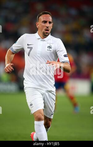 FRANCK RIBERY FRANCIA BAYERN MUNICH FC FRANCIA & BAYERN MUNICH FC DONBASS ARENA DONETSK UCRAINA 23 Giugno 2012 Foto Stock