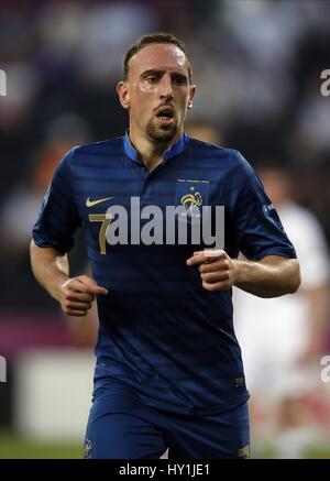 FRANCK RIBERY FRANCIA BAYERN MONACO DI BAVIERA FRANCIA & Bayern Monaco di Baviera DONBASS ARENA DONETSK UCRAINA 11 Giugno 2012 Foto Stock