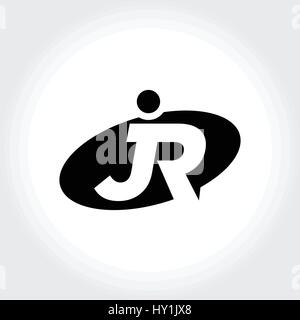 JR junior simbolo iniziale progettazione Illustrazione Vettoriale