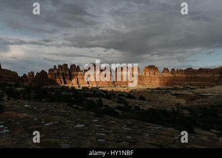 Escursioni attraverso il telecomando Canyonlands in Utah. Foto Stock