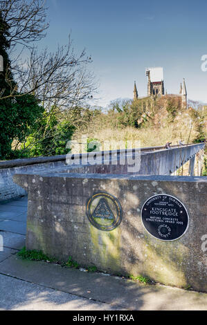 Il Kingsgate ponte pedonale, Durham, Regno Unito Foto Stock