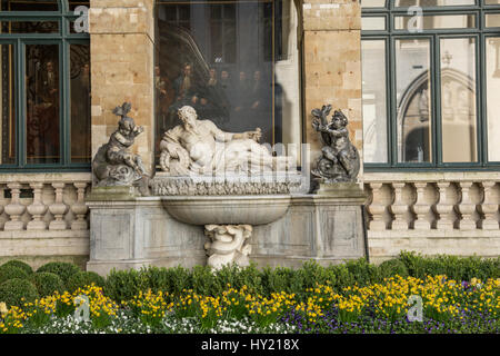 Il municipio cortile a Bruxelles Foto Stock