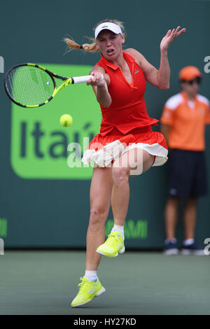 Key Biscayne, FL, Stati Uniti d'America. 30 Mar, 2017. Caroline WOZNIACKI Vs Karolina Pliskova durante il Miami aperto a Crandon Park Tennis Center su Marzo 30, 2017 in Key Biscayne, Florida. Credito: Mpi04/media/punzone Alamy Live News Foto Stock