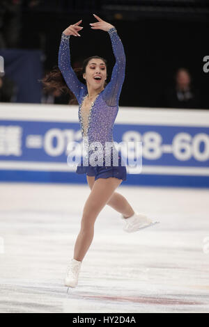 Helsinki. 31 Mar, 2017. Gabrielle Daleman del Canada esegue durante il Signore pattinaggio gratuito a ISU World Figure Skating Championships 2017 a Helsinki in Finlandia il 31 marzo 2017. Daleman ha preso il terzo posto del Signore la figura pattinare con 213.52 punti. Credito: Matti Matikainen/Xinhua/Alamy Live News Foto Stock