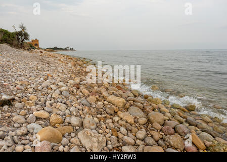 La costa del cappuccio di urbanizzazione e corp in alcocebre Foto Stock