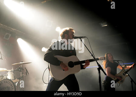 Barcellona - MAR 17: i vaccini (banda) in concerto presso il Razzmatazz tappa il 17 marzo 2016 a Barcellona, Spagna. Foto Stock