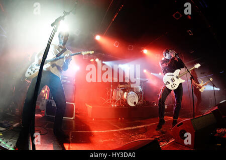 Barcellona - MAR 17: i vaccini (banda) in concerto presso il Razzmatazz tappa il 17 marzo 2016 a Barcellona, Spagna. Foto Stock