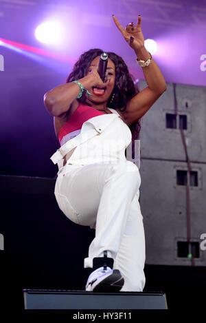 Barcellona - Jun 16: Lady Leshurr (rapper, cantante e produttore) esegue in concerto al Sonar Festival il 16 giugno 2016 a Barcellona, Spagna. Foto Stock