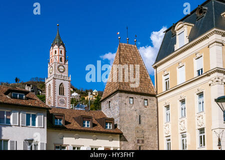 Sandplatz in Merano città vecchia, Merano, Alto Adige, Italia, Europa Foto Stock