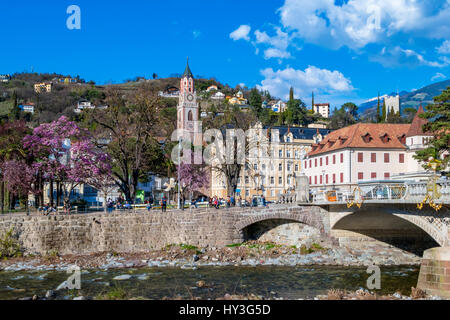 Merano città vecchia, Merano, Alto Adige, Italia, Europa Foto Stock