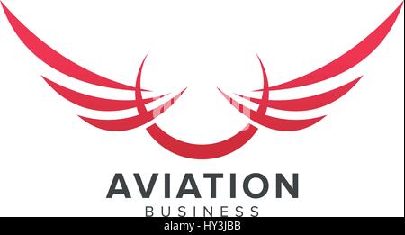 Industria aeronautica utilizzando un uccello simbolo Illustrazione Vettoriale