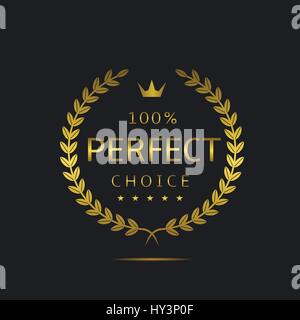 Scelta perfetta etichetta Illustrazione Vettoriale