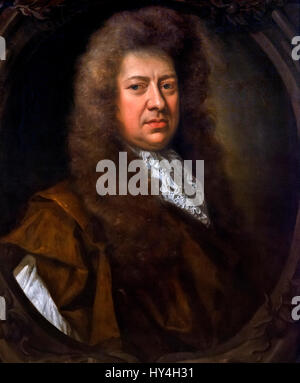 Samuel Pepys. Ritratto del Seicento inglese diarist, Samuel Pepys (1633-1703), da Sir Geoffrey Kneller, olio su tela, c.1689 Foto Stock