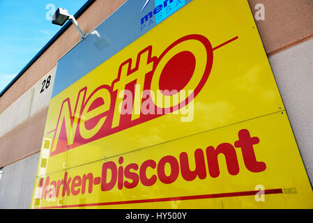 Sconto netto sul mercato shop, Netto Discountermarkt Foto Stock