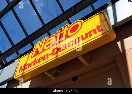 Sconto netto sul mercato shop, Netto Discountermarkt Foto Stock