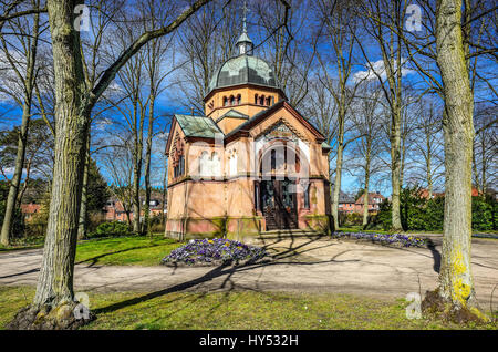 Bergner mausoleo del vecchio cimitero di Lohbruegge, Amburgo, Germania, Europa Bergner-Mausoleum auf dem Alten Friedhof in Lohbruegge, Deutschland, UE Foto Stock