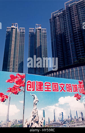 Edificio di appartamenti a Guangzhou, Cina Foto Stock