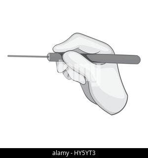 Il laser Eye icona procedura, grigio in stile monocromatico Illustrazione Vettoriale