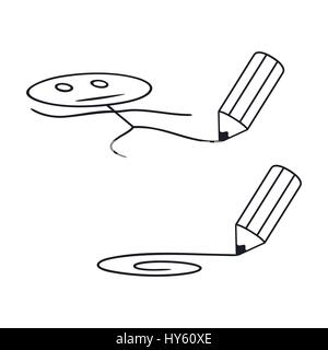 Disegna a matita Illustrazione Vettoriale