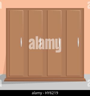 Armadio in legno Illustrazione Vettoriale