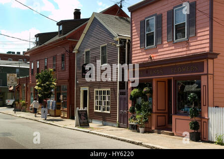 Lungo Derby Street in Salem, Massachusetts Foto Stock