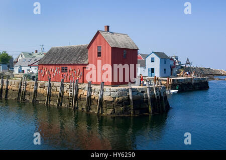 Motiff #uno nel porto di Rockport, Rockport, Massachusetts Foto Stock