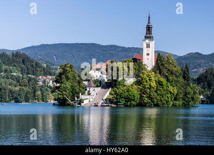 Lago di Bled Foto Stock