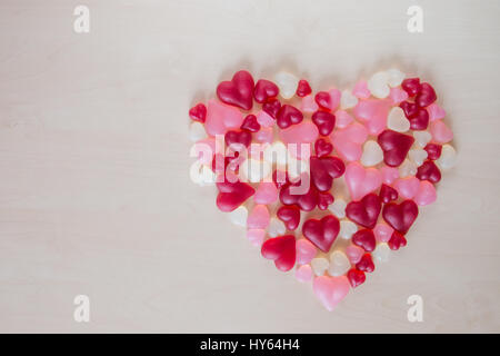 Assortiti a forma di cuore jelly candy in forma il cuore Foto Stock