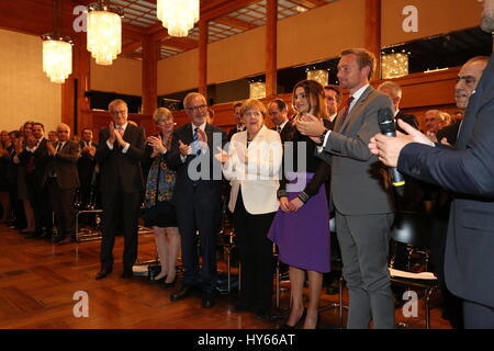 Berlino, Germania, Septmeber 17th, 2015: la Regina Rania di Giordania riceve il premio Walther-Rathenau. Foto Stock