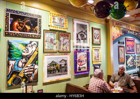 Winter Park Florida,Orlando,Tibby's New Orleans Kitchen,ristorante ristoranti ristoranti ristorazione caffè bistrot,interno, tema carnevale Foto Stock