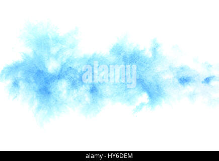 Blue abstract sfondo ad acquerello Foto Stock