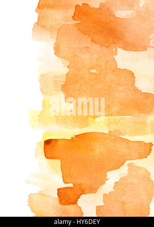 Orange texture di sfondo ad acquerello Foto Stock