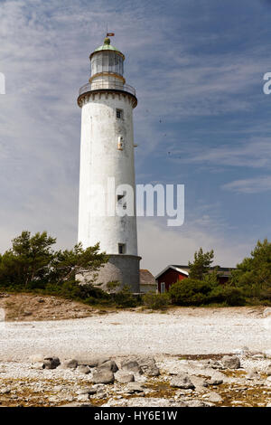 Faro di grandi dimensioni in Fårö, una piccola isola vicino a Gotland Foto Stock