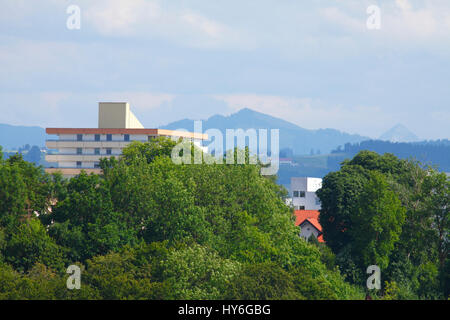 Blocco di appartamenti, Kempten, Baviera, Germania, Europa Foto Stock