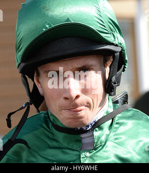 Jockey Ryan Moore durante il Betway Lincoln giorno a Doncaster Racecourse. Stampa foto di associazione. Picture Data: Sabato 1 Aprile 2017. Vedere la storia di PA RACING Doncaster. Foto di credito dovrebbe leggere: Anna Gowthorpe/PA FILO Foto Stock