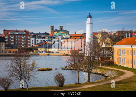 Vista di Karlskona, Svezia da Stumholmen isola ..... Karlskrona è una località e la sede del Comune di Karlskrona, contea di Blekinge, Svezia. Foto Stock