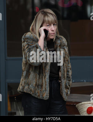 Fay Ripley visto lasciare ITV studios il 3 febbraio 2017 a Londra Foto Stock