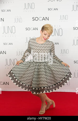 Ottawa, Canada. 1 Aprile, 2017. Barbara Lica sul 2017 Juno Awards Gala Red Carpet Credito: Bobby Singh/Alamy Live News Foto Stock