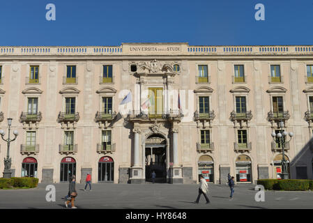 Università degli Studi di Catania Tu, Piazza Universita, Catania, Sicilia, Italia, Università degli Studi di Catania, Sizilien, Italien Foto Stock