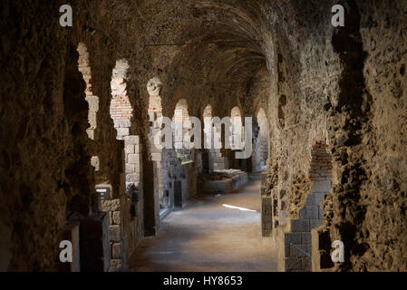 Catacombe, Teatro Romano, via Vittorio Emanuele II, Catania, Sicilia, Italia, Katakomben, Via Vittorio Emanuele II, Sizilien, Italien Foto Stock