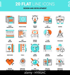 Deisgn e sviluppo Illustrazione Vettoriale