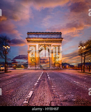 Francia, Parigi, Arc de Triomphe Foto Stock