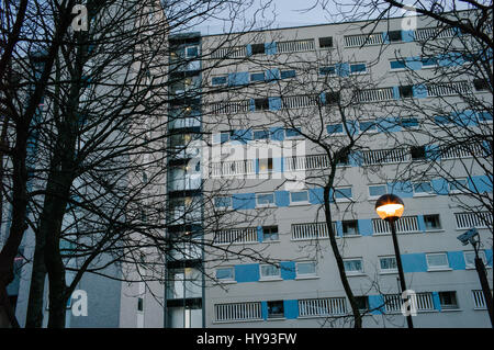 Blocchi a torre su Saint Vincent Terrace, Glasgow Foto Stock