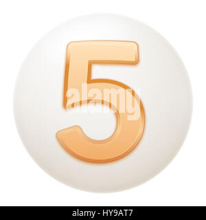 Raccolta completa di icone sfere con numero. Foto Stock